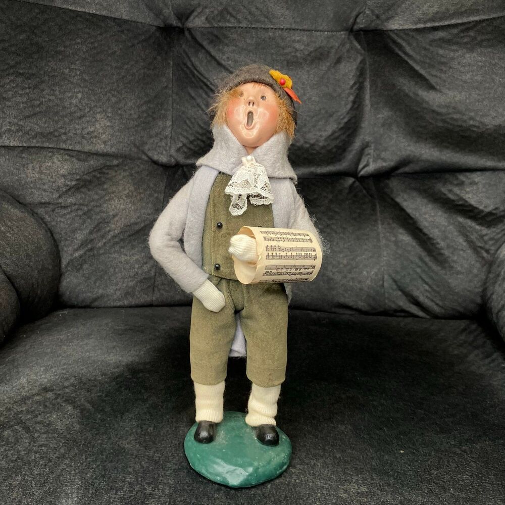 Byers Choice Caroler Young Man Holding Music 1985